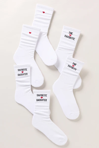 Favorite Daughter Icon Crew Socks, Set of 3
