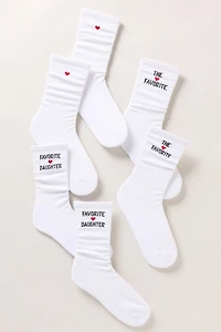 Favorite Daughter Icon Crew Socks, Set of 3