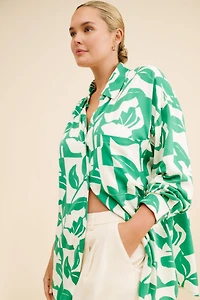 Eloquii Relaxed Long Sleeve Button Down Shirt