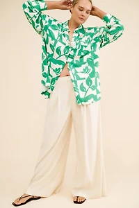 Eloquii Relaxed Long Sleeve Button Down Shirt