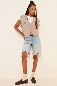 Maeve Slouchy Cardigan Sweater Vest