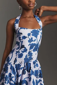 Maeve Halter Bubble Midi Dress