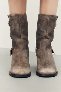 By Anthropologie Moto Mid-Calf Boots