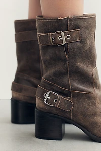 By Anthropologie Moto Mid-Calf Boots