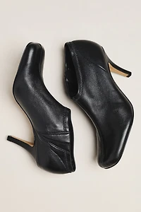 Maeve Square-Toe Leather Booties