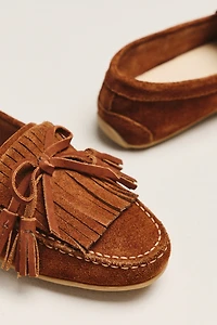 By Anthropologie Tassel Suede Moccasins