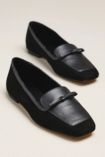 Maeve Bow Square-Toe Flats