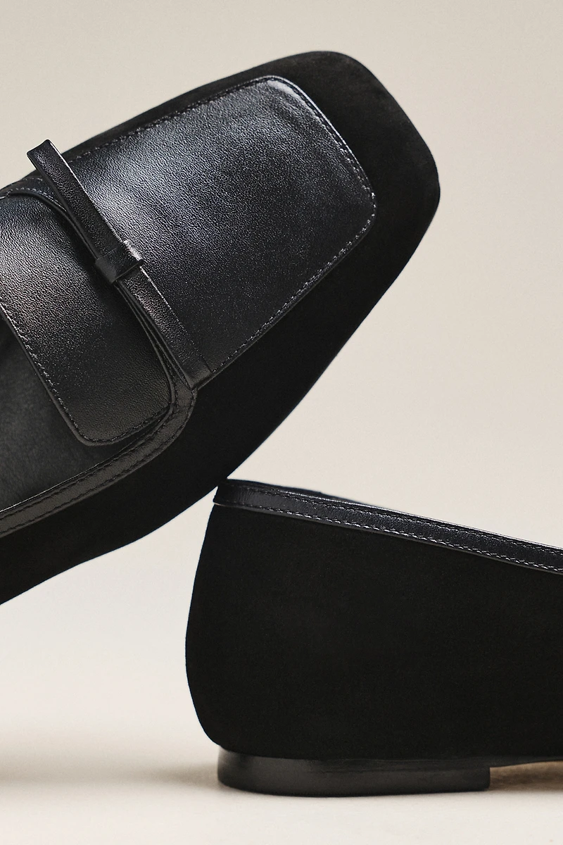 Maeve Bow Square-Toe Flats