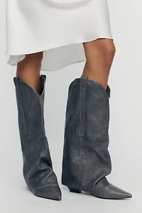 By Anthropologie Slouchy Western Boots