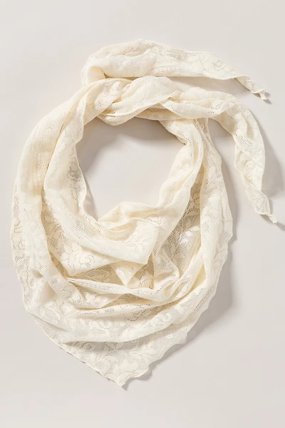 Floral Crochet Hair Scarf