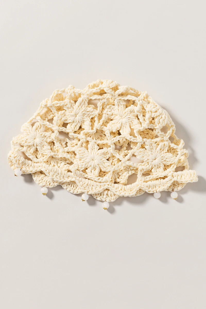 Crochet Pearl Skull Cap