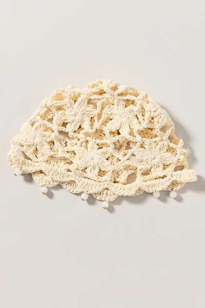 Crochet Pearl Skull Cap
