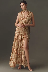 De La Vali Azul Maxi Dress
