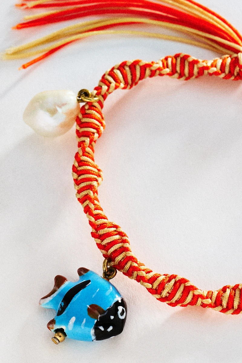 ALEMAIS Calypso Macrame Charm Bracelet