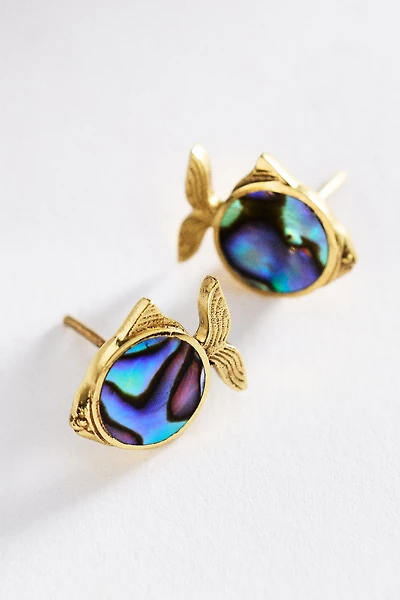ALEMAIS Calypso Paua Fish Post Earrings