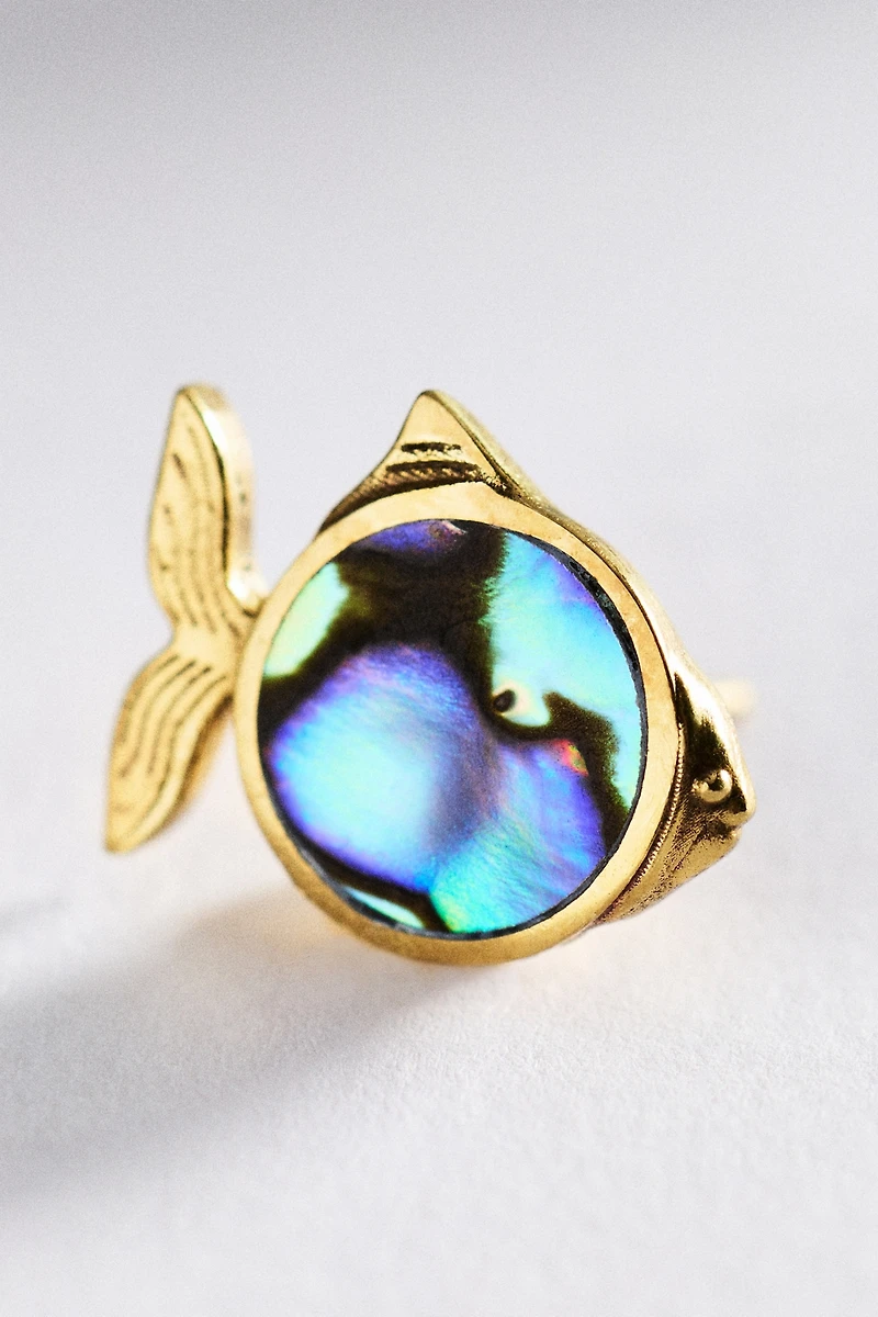 ALEMAIS Calypso Paua Fish Post Earrings