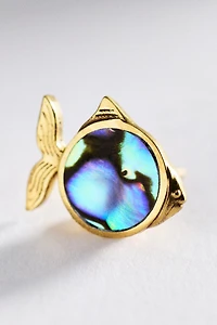 ALEMAIS Calypso Paua Fish Post Earrings