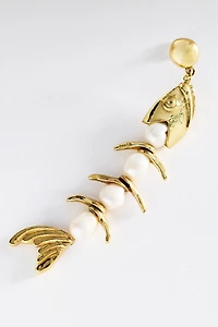 ALEMAIS Calypso Pearl Fish Drop Earrings