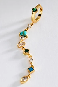 By Anthropologie Mixed Stone Huggie Earrings
