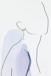 By Anthropologie Mixed Stone Huggie Earrings