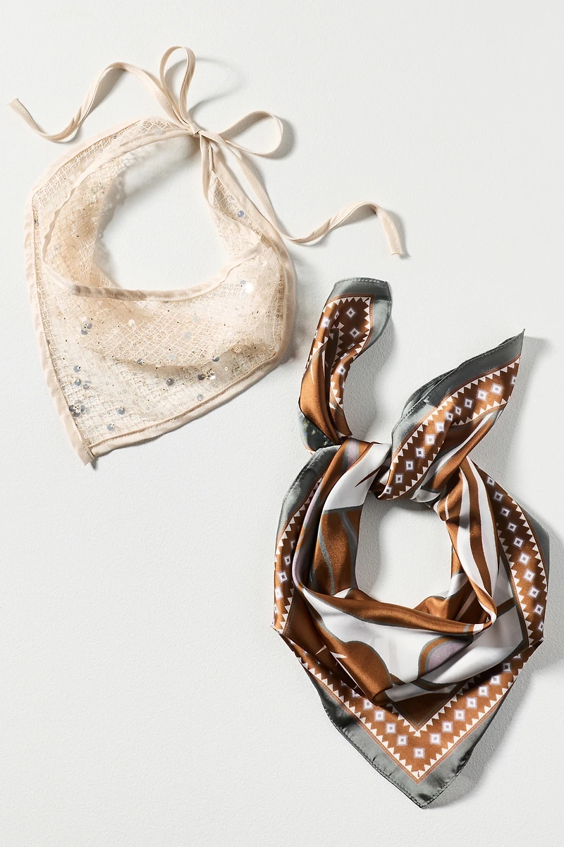 Geometric Hair Scarves, Set of 2