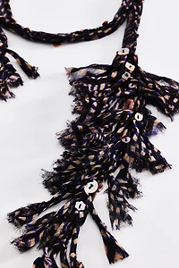 Chan Luu Fringe Skinny Scarf