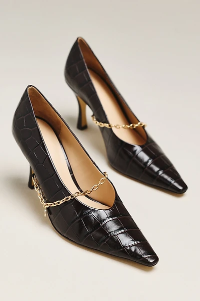 Maeve Leather Chain Pumps