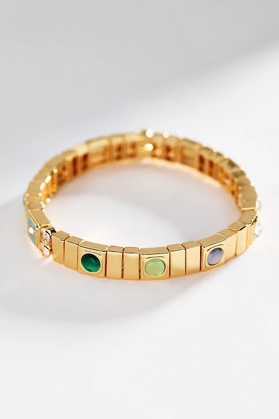 Gemstone Chicklet Bracelet