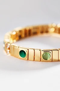 Gemstone Chicklet Bracelet