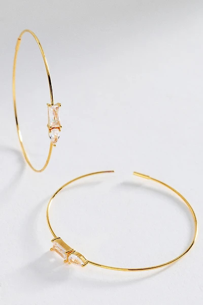 Gemstone Hoop Earrings