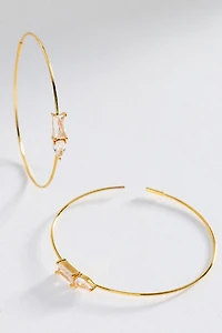 Gemstone Hoop Earrings