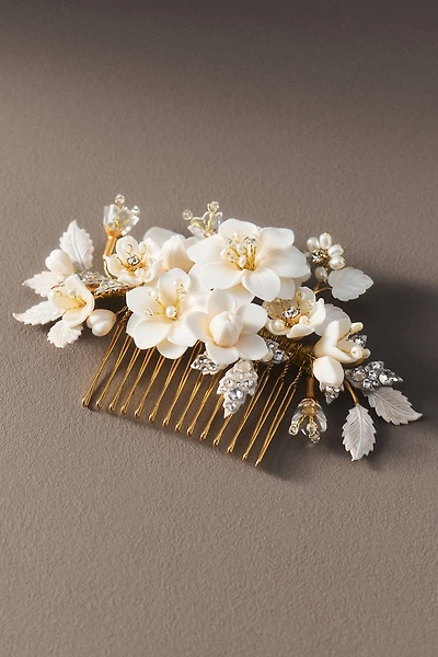 Twigs & Honey Creamy Floral Petite Garden Hair Comb
