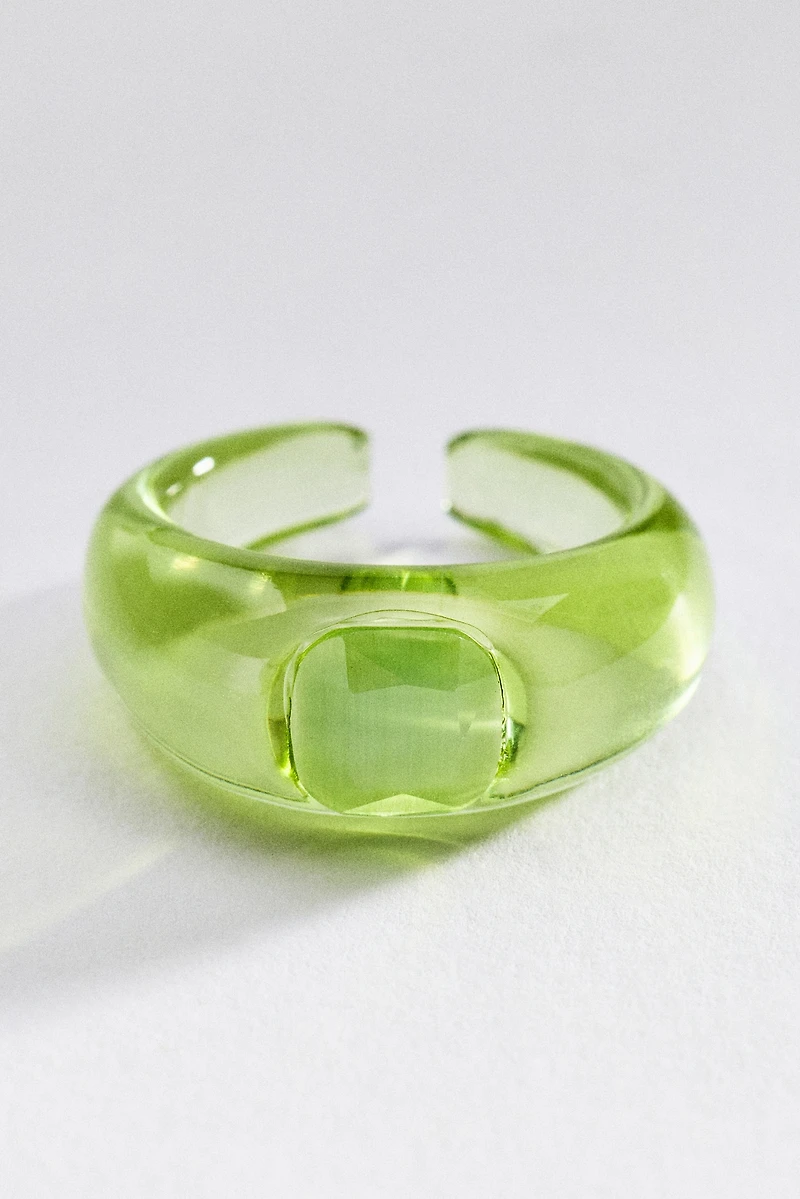 Gemstone Resin Cocktail Ring