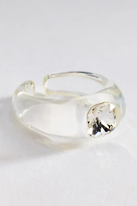 Gemstone Resin Cocktail Ring