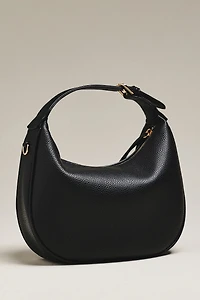 By Anthropologie Faux Leather Buckle Shoulder Bag