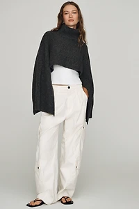 By Anthropologie Funnel-Neck Cropped Shrug
