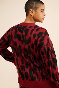 Eloquii Animal Print Cardigan