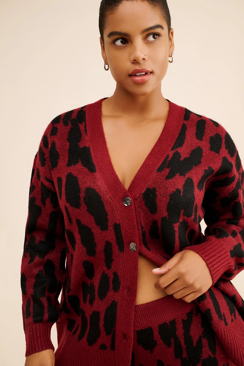 Eloquii Animal Print Cardigan