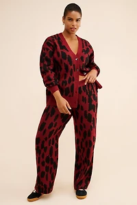 Eloquii Animal Print Cardigan