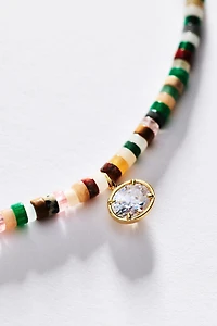 Beaded Shell Pendant Necklace