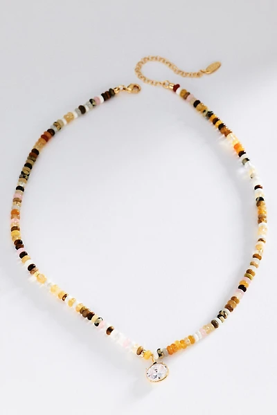 Beaded Shell Pendant Necklace