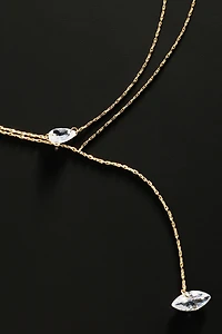 By Anthropologie Demi-Fine Delicate Layered Lariat Necklace
