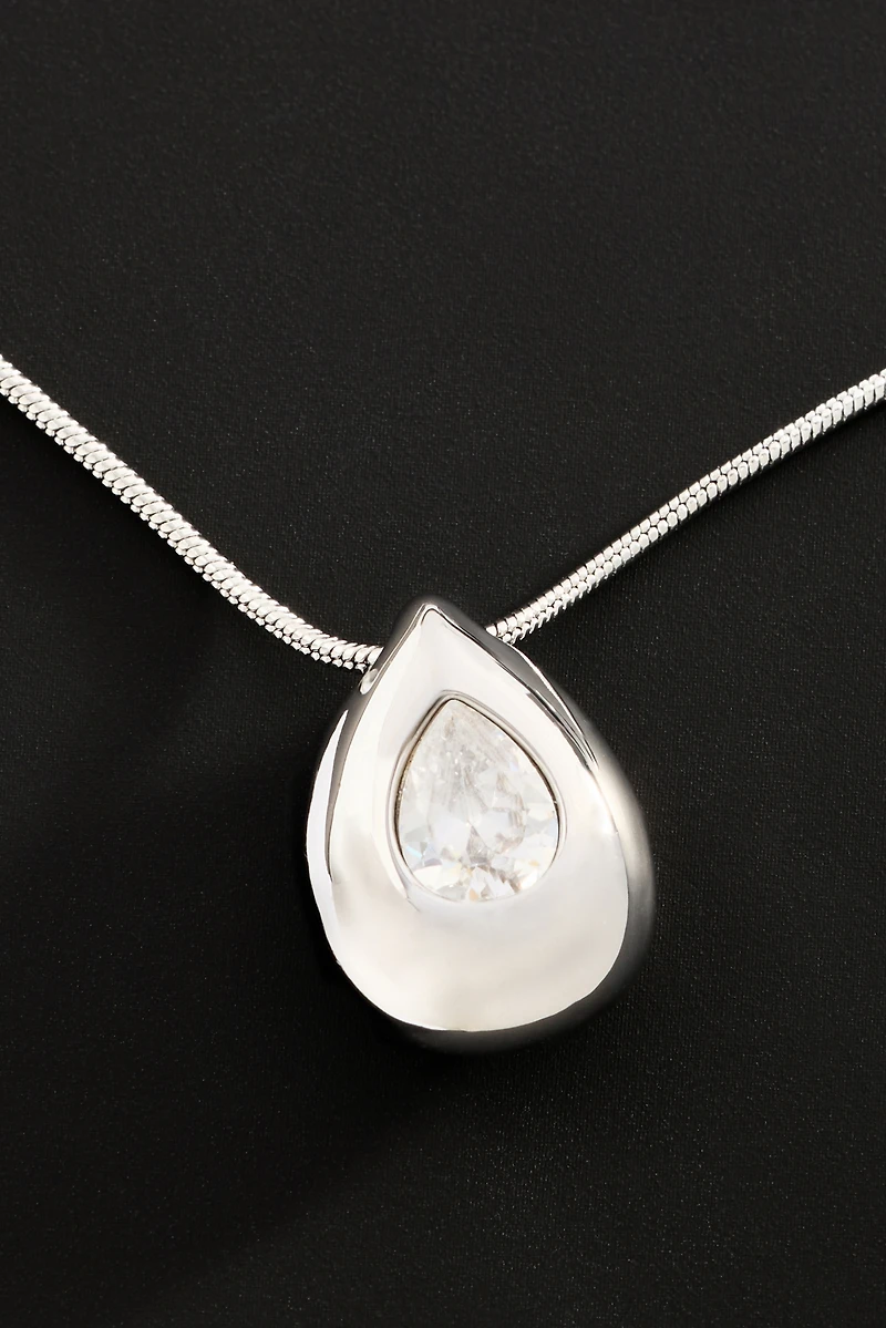 By Anthropologie Demi-Fine Crystal Teardrop Pendant Necklace