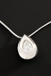 By Anthropologie Demi-Fine Crystal Teardrop Pendant Necklace