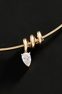 By Anthropologie Demi-Fine Twisted Crystal Necklace