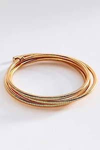 Ribbed Metal Wrap Bracelet