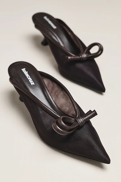 Lola Cruz Bow Mule Heels