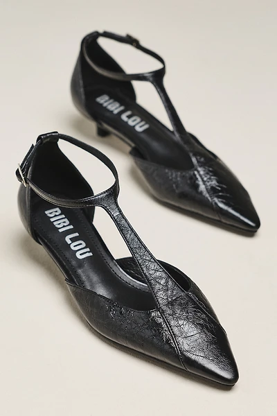 Bibi Lou Canna 35 Leather Ankle-Strap Kitten Heels