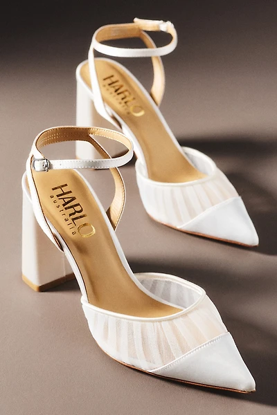 Harlo Australia Mesh Pointed-Toe Block Heels