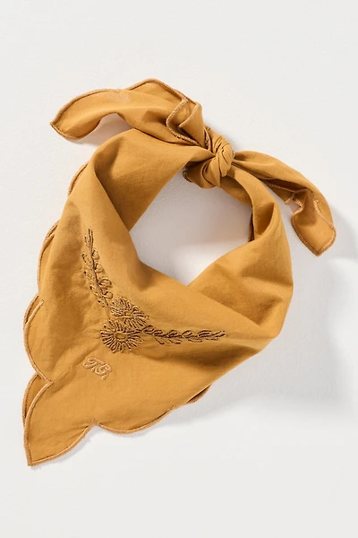 THE GREAT. 100% Cotton Scalloped Bandana